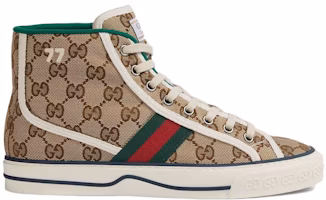 (Women) Gucci Tennis 1977 High 'Beige Ebony' 627838-HVK70-9765 (Women) Gucci Tennis 1977 High 'Beige Ebony' 627838-HVK70-9765
