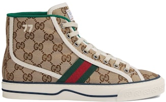 (Women) Gucci Tennis 1977 High 'Beige Ebony' 627838-HVK70-9765 (Women) Gucci Tennis 1977 High 'Beige Ebony' 627838-HVK70-9765