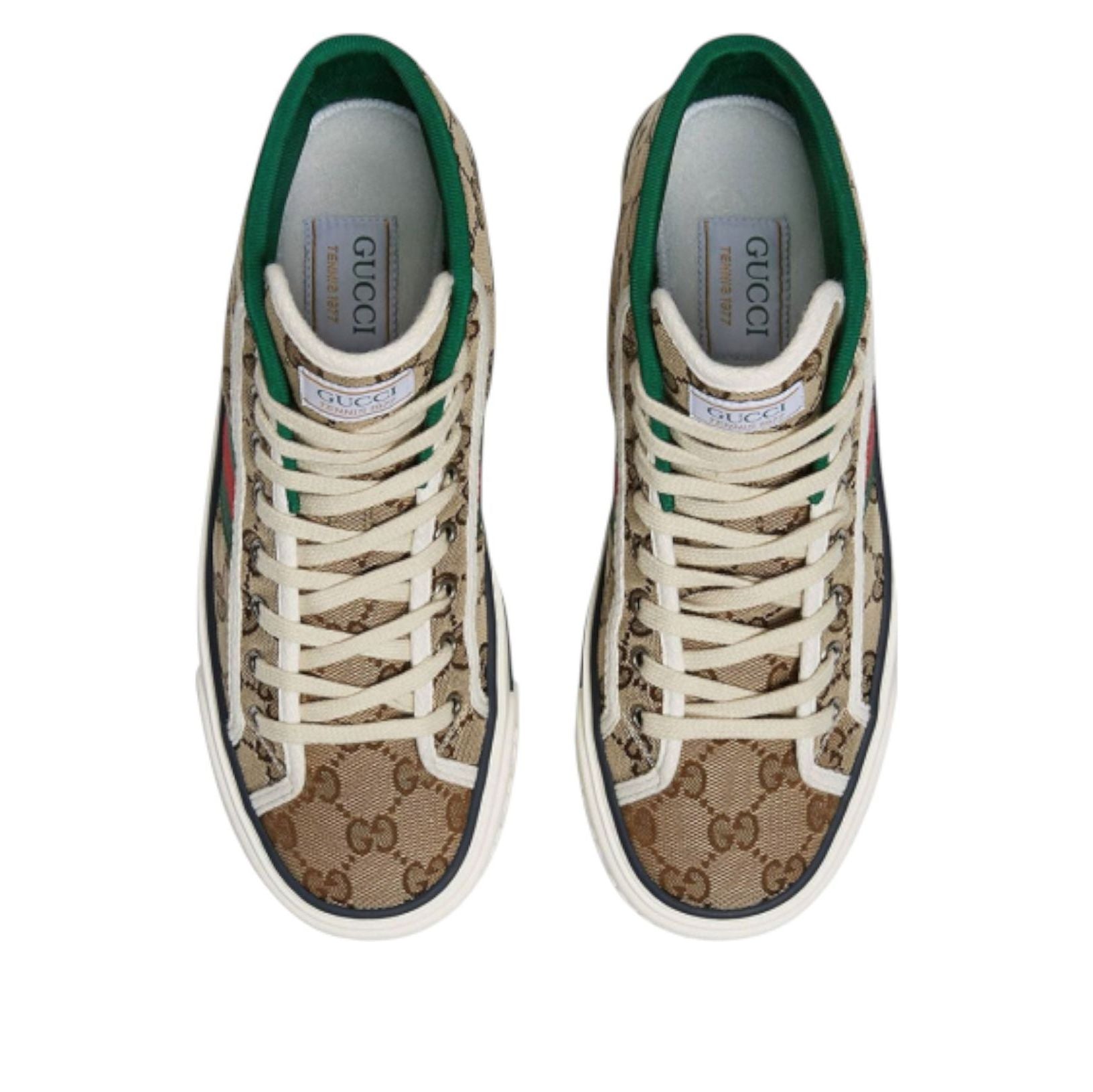Lookbook (Women) Gucci Tennis 1977 High 'Beige Ebony' 627838-HVK70-9765