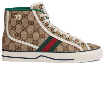 女士古馳1977高筒網球鞋『米色棕褐』 627838 HVK70 9765 Order 女士古馳1977高筒網球鞋『米色棕褐』 627838 HVK70 9765