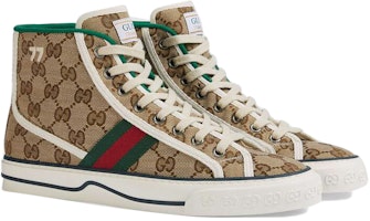 (W) 여성용 구찌 테니스 1977 하이 '베이지 에보니' 627838 HVK70 9765 627838 HVK70 9765 Lookbook (W) 여성용 구찌 테니스 1977 하이 '베이지 에보니' 627838 HVK70 9765 627838 HVK70 9765