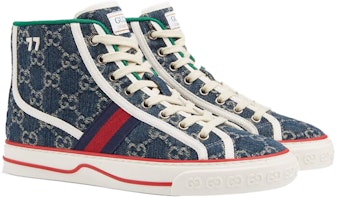 (W) Gucci Tennis 1977 High 'Denim' Sepatu Tinggi 627838-2KQ90-4464 Order (W) Gucci Tennis 1977 High 'Denim' Sepatu Tinggi 627838-2KQ90-4464