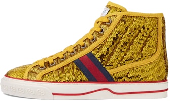 (Women) Gucci Tennis 1977 High 'Sequin - Gold' 646400-2MO10-8060 (Women) Gucci Tennis 1977 High 'Sequin - Gold' 646400-2MO10-8060