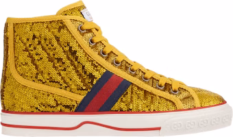 (Women) Gucci Tennis 1977 High 'Sequin - Gold' 646400-2MO10-8060 (Women) Gucci Tennis 1977 High 'Sequin - Gold' 646400-2MO10-8060