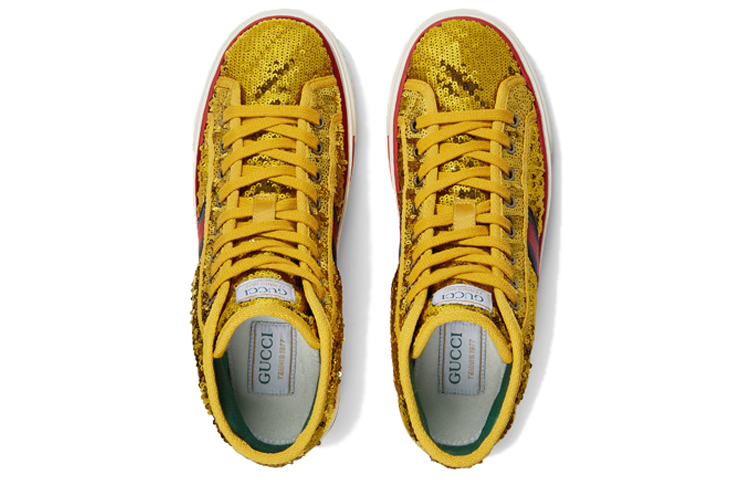 Lookbook (W) Gucci Tennis 1977 High ''Paillettes - Or'' 646400-2MO10-8060