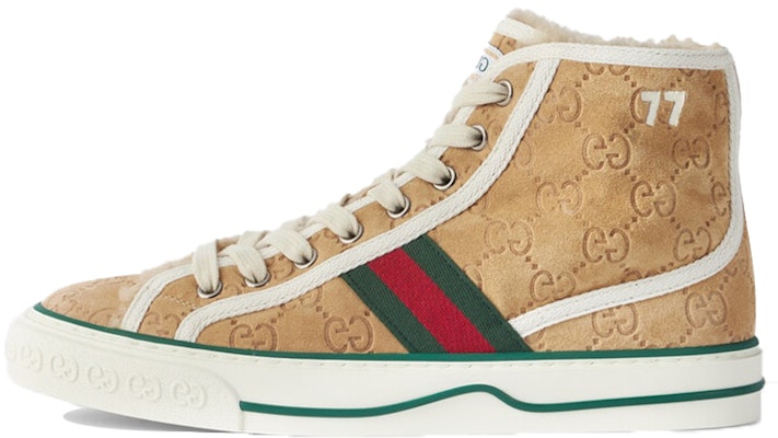 (Women) Gucci Tennis 1977 High GG Brown Suede 649327-UJ510-9564 Buy (Women) Gucci Tennis 1977 High GG Brown Suede 649327-UJ510-9564