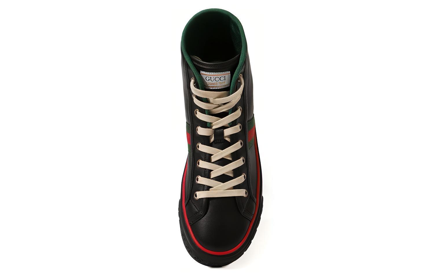 Lookbook (W) Zapatillas Altas Gucci Tennis 1977 'Negro Rojo' 645987-17L20-1074