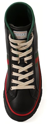 (Women) Gucci Tennis 1977 High Top Sneakers 'Black Red' 645987-17L20-1074 Lookbook (Women) Gucci Tennis 1977 High Top Sneakers 'Black Red' 645987-17L20-1074