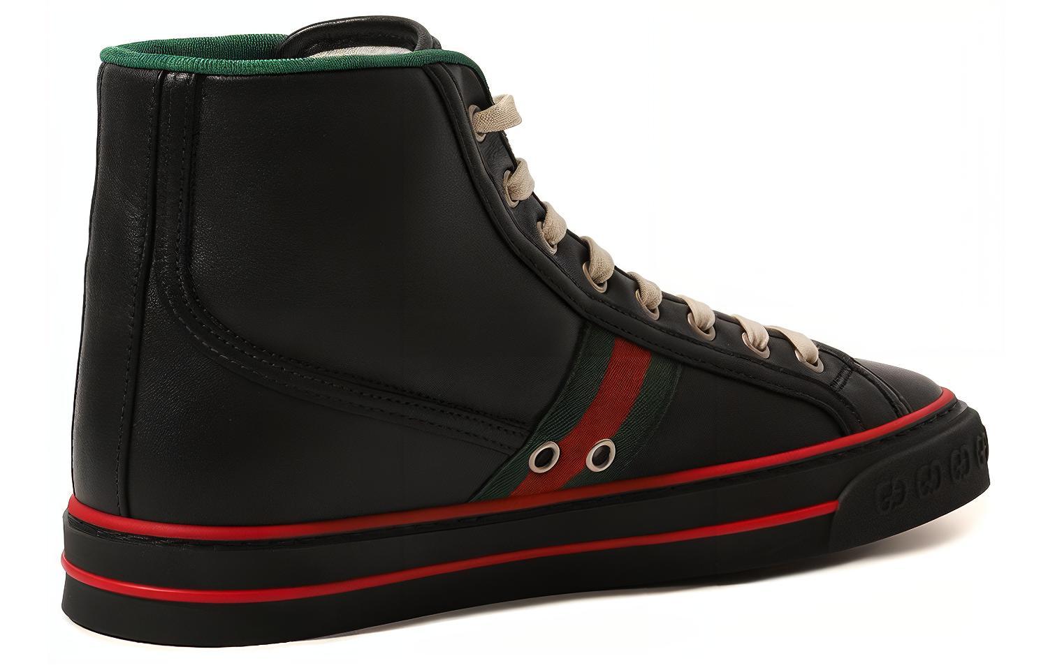 Shop (W) Zapatillas Altas Gucci Tennis 1977 'Negro Rojo' 645987-17L20-1074