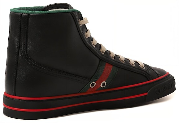 (Women) Gucci Tennis 1977 High Top Sneakers 'Black Red' 645987-17L20-1074 Shop (Women) Gucci Tennis 1977 High Top Sneakers 'Black Red' 645987-17L20-1074