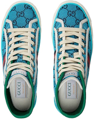 (W) Gucci Tennis 1977 Sepatu High Top 'Biru' 663679-2UZL0-4280 Lookbook (W) Gucci Tennis 1977 Sepatu High Top 'Biru' 663679-2UZL0-4280