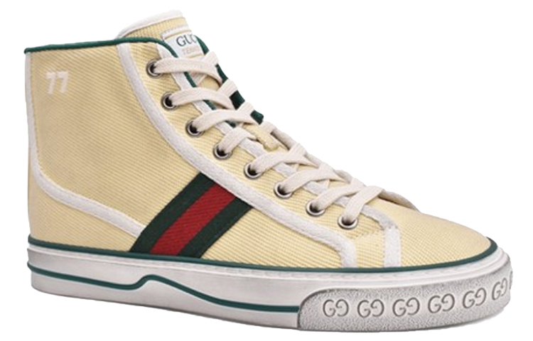 Lookbook (W) Gucci Tennis 1977 High Top Sneakers 'Coklat Tan Beige' 627836-GZO50-9361