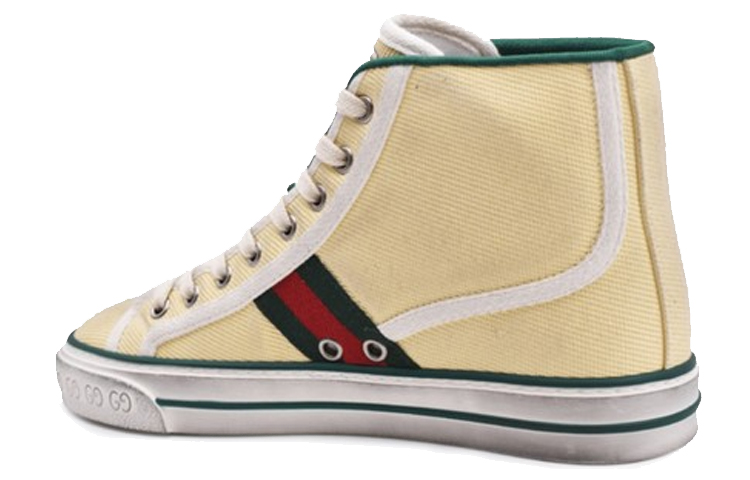 Shop (W) Gucci Tennis 1977 High Top Sneakers 'Coklat Tan Beige' 627836-GZO50-9361