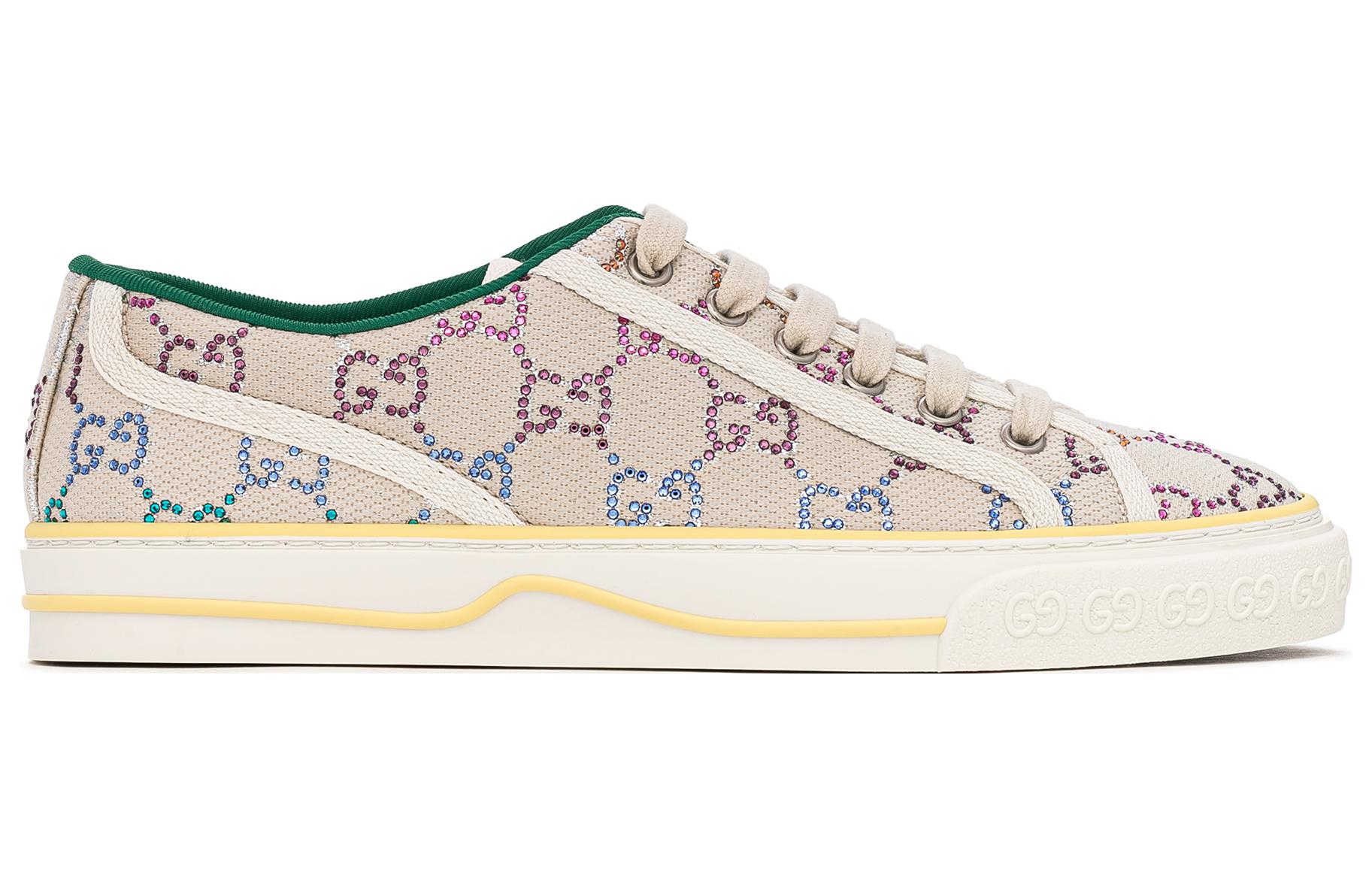 Lookbook (Women) Gucci Tennis 1977 Low-Top Sneaker with crystals 'Off White' 732211-FABH3-9179