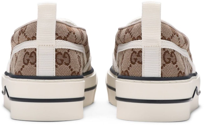 (W) Gucci Tennis 1977 Slip-On 'Beige Ebony' - Kasut Gucci Slip-On Beige Ebony 624733-2HK40-9762 Details for (W) Gucci Tennis 1977 Slip-On 'Beige Ebony' - Kasut Gucci Slip-On Beige Ebony 624733-2HK40-9762