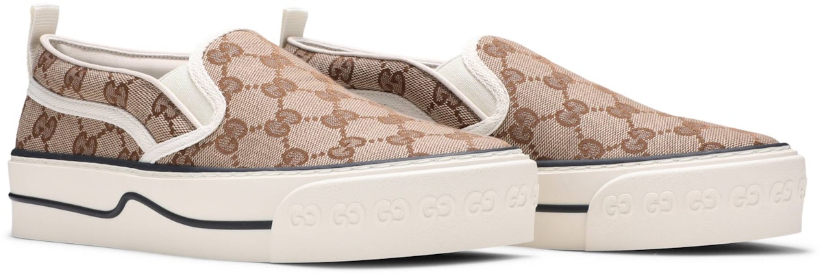 (W) Gucci Tennis 1977 Slip-On 'Beige Ebony' - Kasut Gucci Slip-On Beige Ebony 624733-2HK40-9762 Cheap (W) Gucci Tennis 1977 Slip-On 'Beige Ebony' - Kasut Gucci Slip-On Beige Ebony 624733-2HK40-9762