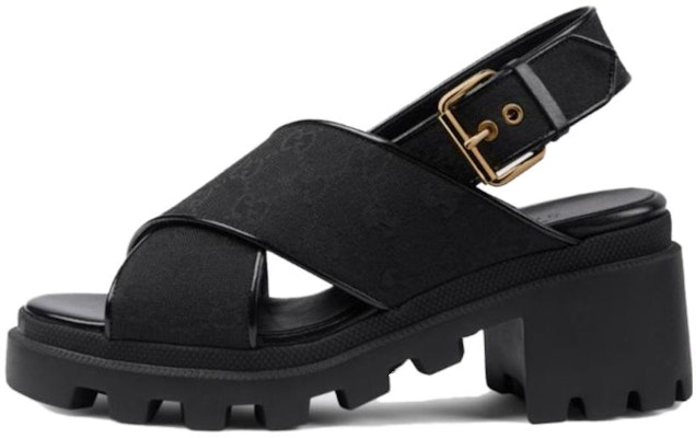 (Women) Gucci Thick Sole Fashion Slide 'Black Buckle' 749795-H6320-1000 Buy (Women) Gucci Thick Sole Fashion Slide 'Black Buckle' 749795-H6320-1000