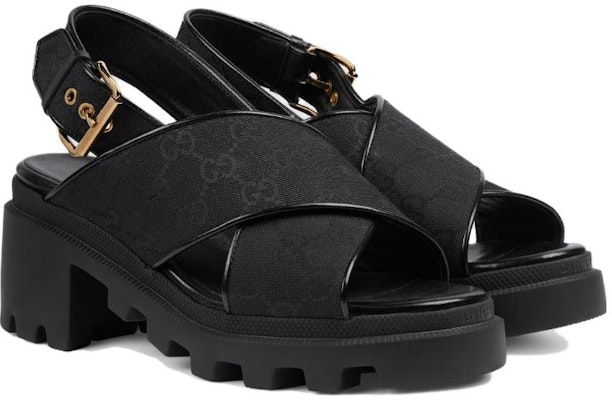 (Women) Gucci Thick Sole Fashion Slide 'Black Buckle' 749795-H6320-1000 Order (Women) Gucci Thick Sole Fashion Slide 'Black Buckle' 749795-H6320-1000