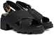 (Women) Gucci Thick Sole Fashion Slide 'Black Buckle' 749795-H6320-1000