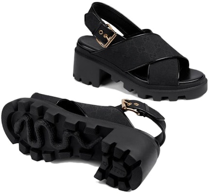 (Women) Gucci Thick Sole Fashion Slide 'Black Buckle' 749795-H6320-1000 Purchase (Women) Gucci Thick Sole Fashion Slide 'Black Buckle' 749795-H6320-1000
