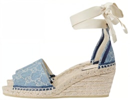 (Women) Gucci Thick Sole Lace-Up Denim 'Blue Sandal' 776846-FACUU-4647 (Women) Gucci Thick Sole Lace-Up Denim 'Blue Sandal' 776846-FACUU-4647
