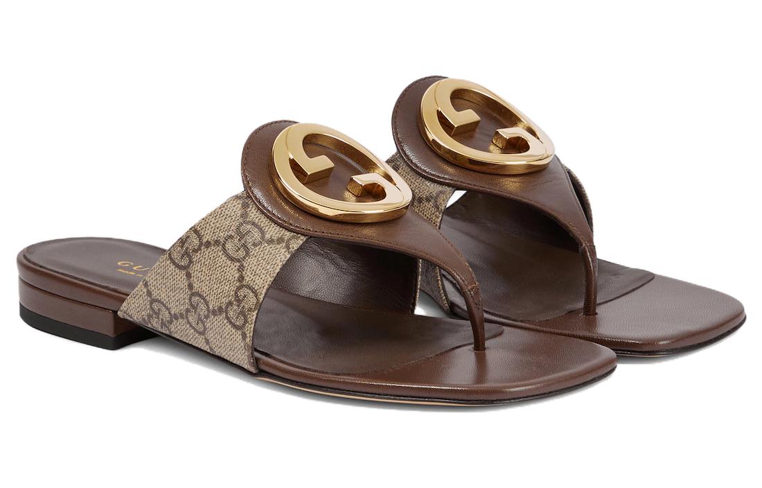 Order (W) Gucci Selipar Fesyen Thong 'Ebony' 752659-9I650-9769