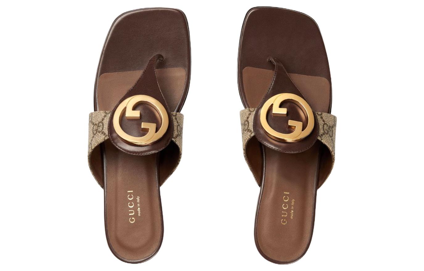 Lookbook (W) Gucci Selipar Fesyen Thong 'Ebony' 752659-9I650-9769