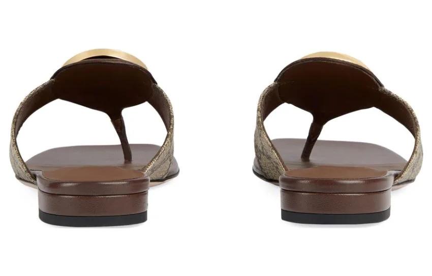 Purchase (W) Gucci Selipar Fesyen Thong 'Ebony' 752659-9I650-9769