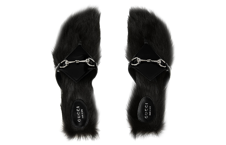 Lookbook (W) Sandales Gucci à Talons Mi-hauts avec Bride et Mors Noir 764196-AACY2-1000