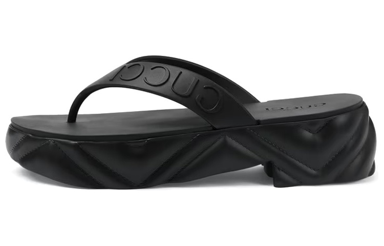 (Women) Gucci Thong Platform Sandal 'Black' 746334-JFM00-1000