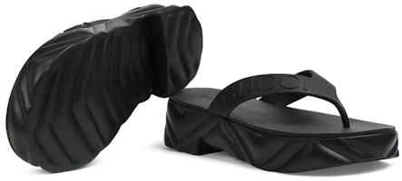 Details for (Women) Gucci Thong Platform Sandal 'Black' 746334-JFM00-1000