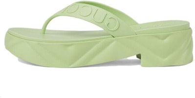 (Women) Gucci Thong Platform Sandal Light Green 746334-JFM00-3801 (Women) Gucci Thong Platform Sandal Light Green 746334-JFM00-3801
