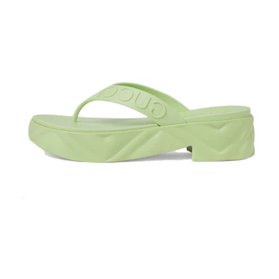 (W) Gucci Thong Platform Sandal Light Green