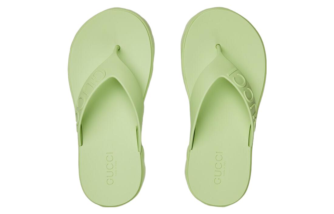 Order (W) グッチ 厚底トングサンダル (ライトグリーン) 746334-JFM00-3801