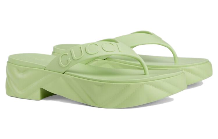 Shop (W) Sandal Platform Ibu Jari Gucci Hijau Muda 746334-JFM00-3801