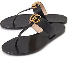 GUCCI 古驰 皮革 雙G造型 皮革拖鞋 女款 黑色 Order GUCCI 古驰 皮革 雙G造型 皮革拖鞋 女款 黑色