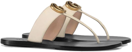 (W) Sandal Jepit Gucci Double G 'Kulit Putih' 497444-A3N00-9022 Lookbook (W) Sandal Jepit Gucci Double G 'Kulit Putih' 497444-A3N00-9022