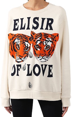 (W) GUCCI 老虎頭印花白色衛衣 469250-XJBI5-9381 Lookbook (W) GUCCI 老虎頭印花白色衛衣 469250-XJBI5-9381