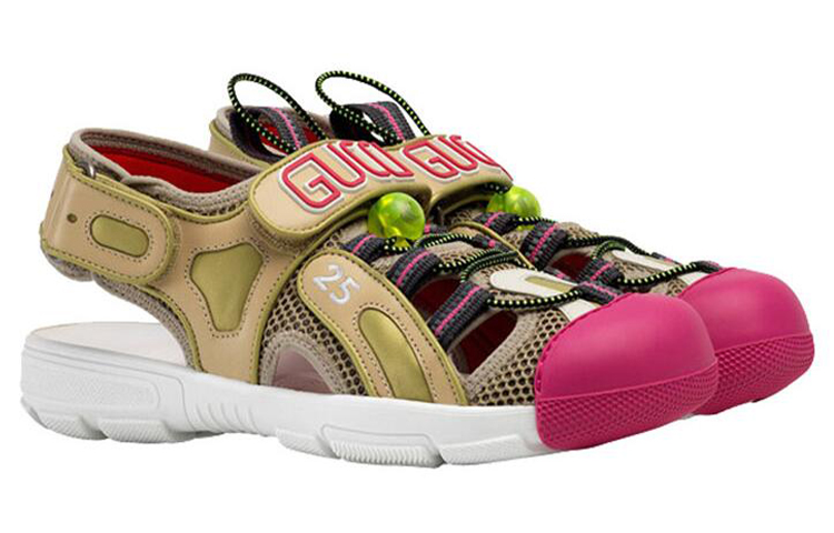 Order (W) Sandal Sukan Gucci Tinsel 'Crystal Beige' 570440-98D30-8510