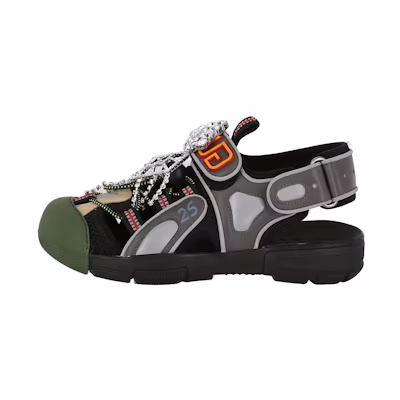 (W) Gucci Tinsel Sport Sandals 'Crystal Grey'