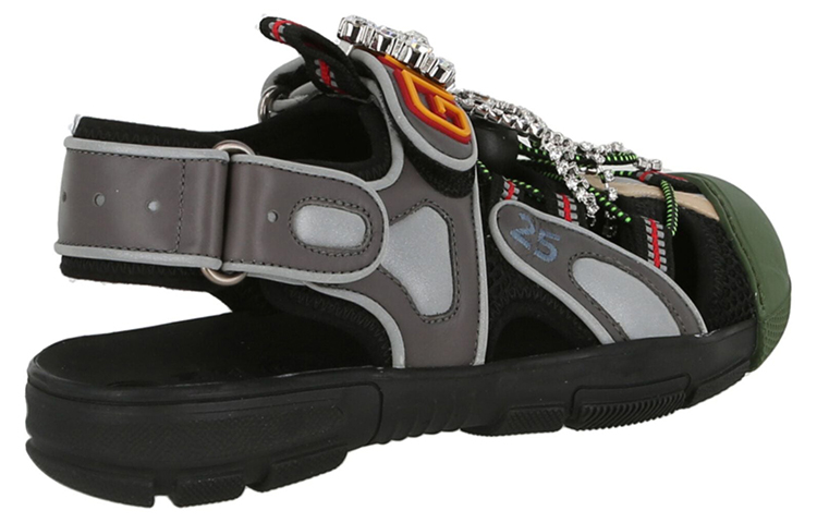 Lookbook (W) Sandal Sukan Gucci Tinsel 'Kelabu Kristal' 571557-98D10-8461