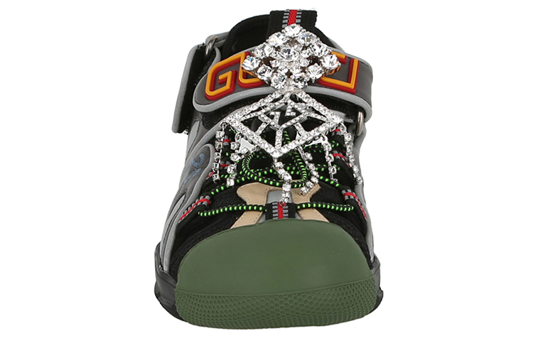 Shop (W) Sandal Sukan Gucci Tinsel 'Kelabu Kristal' 571557-98D10-8461
