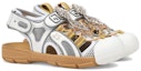 Order (W) Gucci Tinsel Sandal Sukan 'Kristal Putih Kelabu' 571557-98D10-8475
