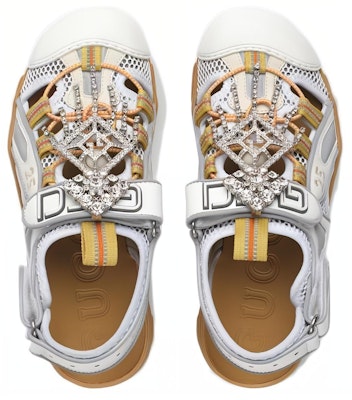 (Women) Gucci Tinsel Sport Sandals 'Crystal White Grey' 571557-98D10-8475 Lookbook (Women) Gucci Tinsel Sport Sandals 'Crystal White Grey' 571557-98D10-8475