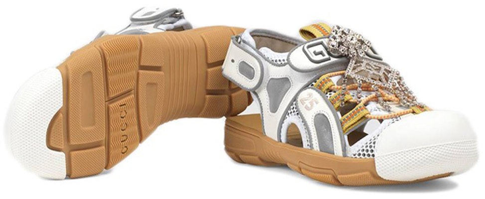 (Women) Gucci Tinsel Sport Sandals 'Crystal White Grey' 571557-98D10-8475 Purchase (Women) Gucci Tinsel Sport Sandals 'Crystal White Grey' 571557-98D10-8475