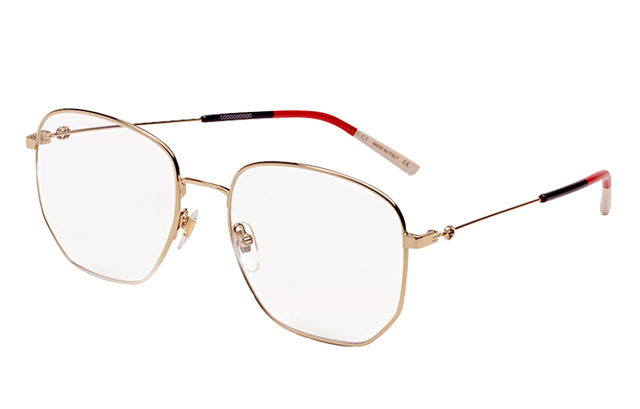 (Women) GUCCI Transparent Lens Gold Frame Round Optical Glasses Unisex GG0396O-002 56 圖 4