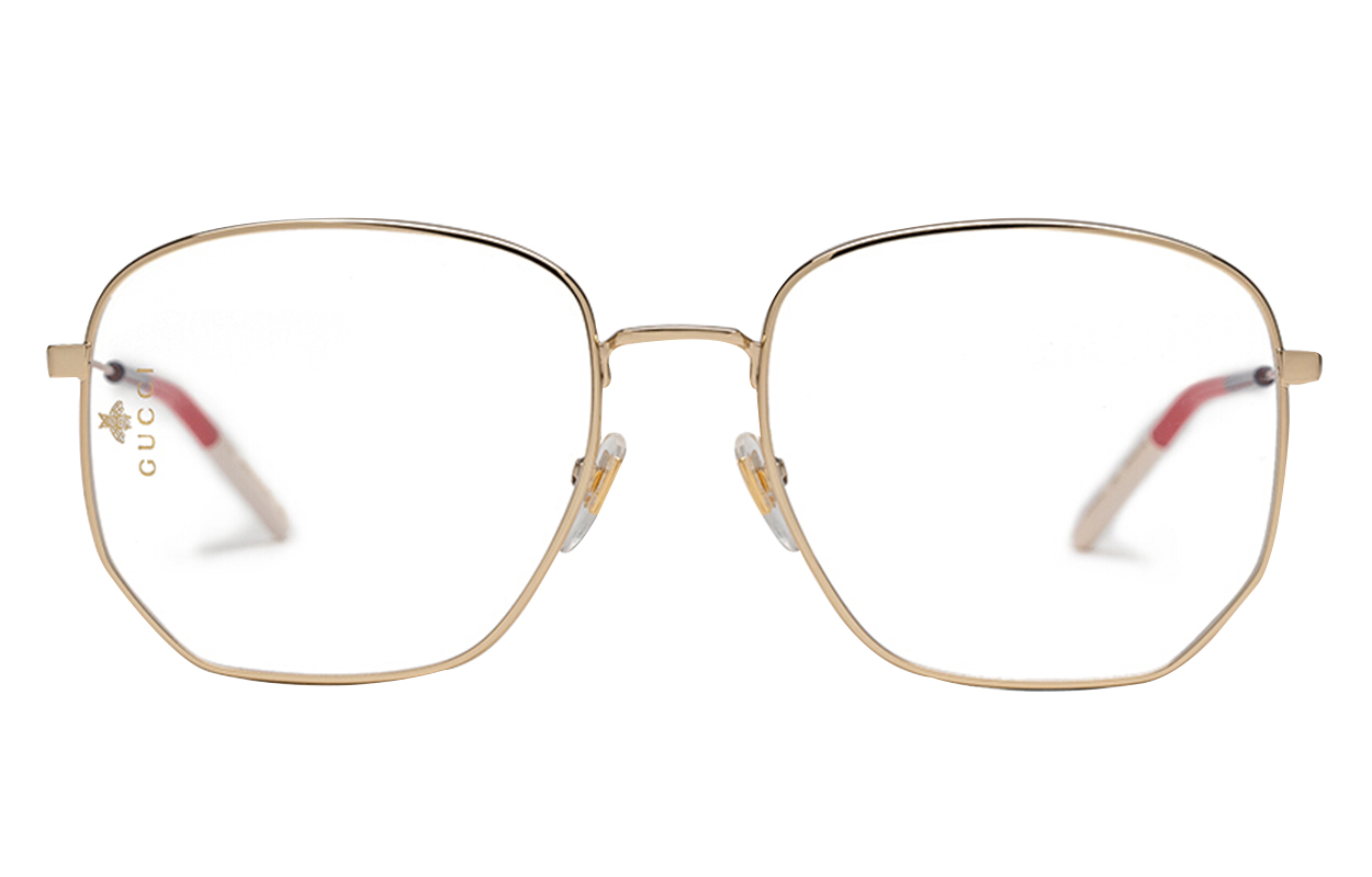 (Women) GUCCI Transparent Lens Gold Frame Round Optical Glasses Unisex GG0396O-002 56 圖 5