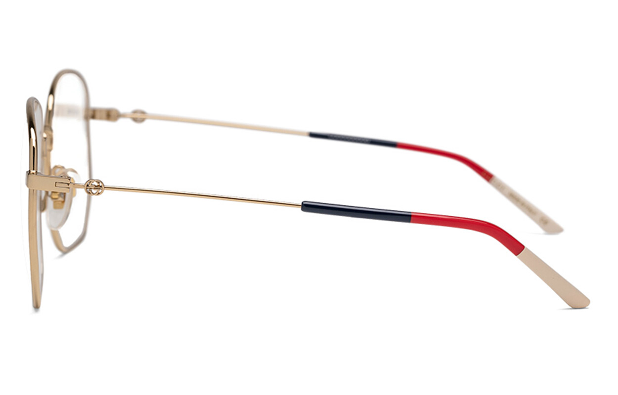 (Women) GUCCI Transparent Lens Gold Frame Round Optical Glasses Unisex GG0396O-002 56 圖 6