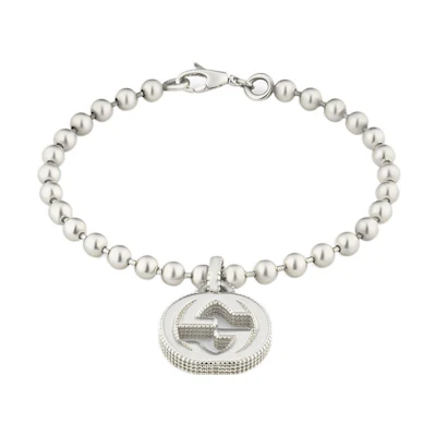 (Women) GUCCI Trendy Beaded Pendant 925 Silver Bracelet for Women. YBA479226001