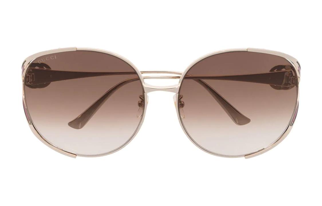 (Women) GUCCI Trendy Metallic Butterfly Sunglasses Gold Women GG0225S007